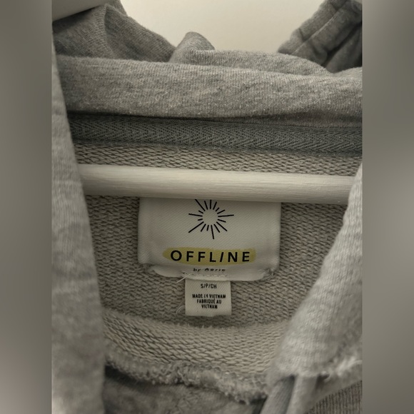 Small/Medium gray aerie hoodie!!🫶🏼 “offline by aerie oversized fleece hoodie” - Picture 4 of 4